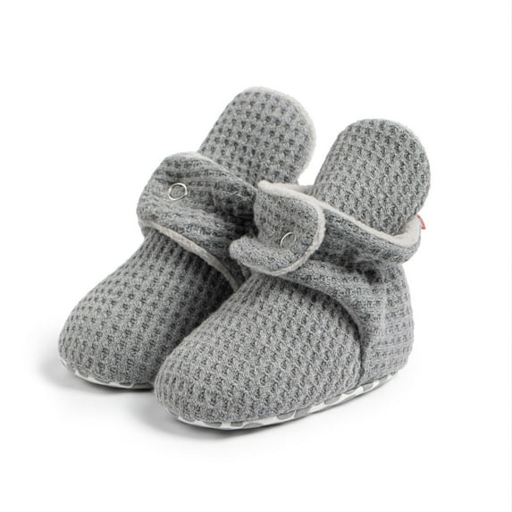 Hurxie Toddler Slippers Non-Slip Lightweight Comfortable Kids Indoor Grip House Home Shoes for Boys Girl Gray 0 Months