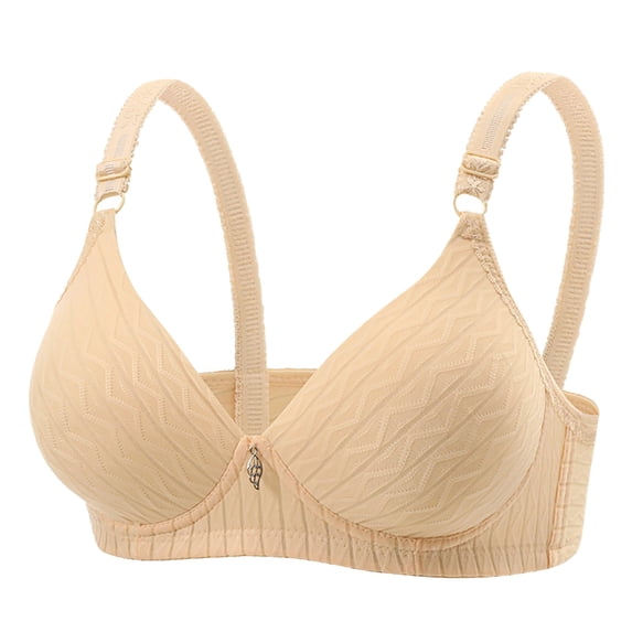 Hurxie Underwire Full Coverage Bra Supportive Comfortable Push Up Bra Beige,38