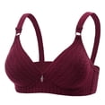 thumbnail image 1 of Hurxie Underwire Full Coverage Bra Supportive Comfortable Push Up Bra Wine,40, 1 of 2