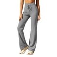 thumbnail image 1 of Hurxie Wide Leg Pants Women Drawstring Pajamas Lounge Pants Loose Comfy Sleepwear Casual Yoga Gray,XL, 1 of 7