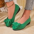 thumbnail image 1 of Hurxie Women Fashion Bowknot Flats Comfort Pointed Toe Dress Shoes Green 42, 1 of 8