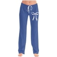thumbnail image 1 of Hurxie Women's Casual Loose Wide Leg Cozy Pants Yoga Sweatpants Comfy High Waisted Sports Athletic Lounge Pants with Pockets Blue S, 1 of 5