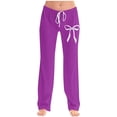 thumbnail image 1 of Hurxie Women's Casual Loose Wide Leg Cozy Pants Yoga Sweatpants Comfy High Waisted Sports Athletic Lounge Pants with Pockets Purple S, 1 of 5