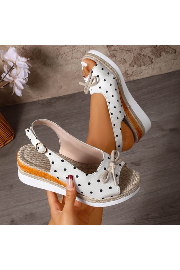 Women's Comfortable Wedge Sandals Casual Espadrilles Ankle Strap Open Toe Walking Summer Shoes White 40