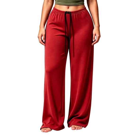 Hurxie Women's Comfy Pajamas Drawstring Stretch Long Wide Leg Lounge Pants