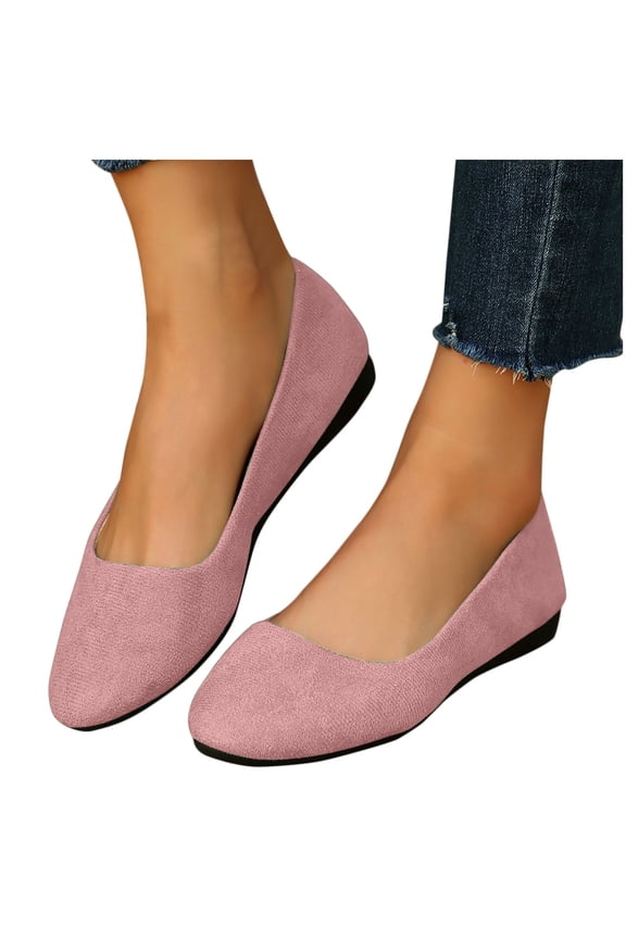 Women's Flats Shoes Round Toe Flats Black Flats Shoes Women Ballet Flats for Women Dressy Shoes Nude Flats Pink 39