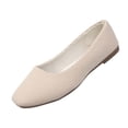 thumbnail image 1 of Hurxie Women's Flats Shoes Square Toe Casual Ballet Flats Business Dress Shoes Comfortable Slip on Shoes for Dressy Office Work Teacher Beige, 1 of 5