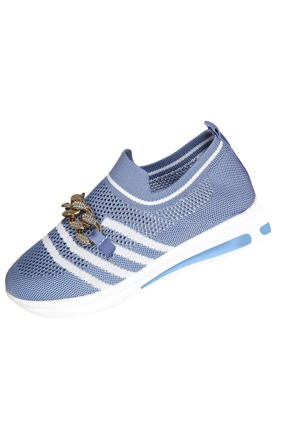 Women's Lightweight Mesh Mules,Summer Comfort Breathable Backless Orthopedic Cushion Diabetic Garden Walking Clogs Blue 5.5