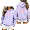thumbnail image 1 of Hurxie Women's Graphic Hoodies Print Drawstring Long Sleeve Pocket Sweatshirt Pullover Tops, 1 of 6