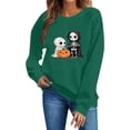 thumbnail image 1 of Hurxie Women's Halloween Skull Graphic Sweatshirt Skleton Crewneck Outfits,Casual Long Sleeve Hoodie Party Sweatshirt, 1 of 5