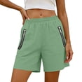 thumbnail image 1 of Hurxie Women's Hiking Cargo Shorts Quick Dry Lightweight Athletic Outdoor Shorts for Workout with Zipper Pockets Green,2XL, 1 of 7