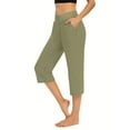 thumbnail image 1 of Hurxie Women's Knee Length Leggings High Waisted Capri Pants Biker Shorts for Women Yoga Workout Exercise Short Casual Summer Orange,L, 1 of 6