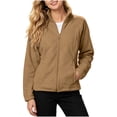 thumbnail image 1 of Hurxie Women's Lightweight Jacket Full Zip Soft Fall Winter Coat Outwear with Zipper Pockets, 1 of 6
