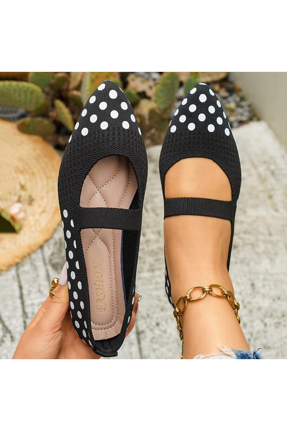 Women’s Mary Jane Flats | Comfortable Memory Foam, Faux Leather, Lightweight, Wide Widths Available Black 7.5