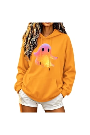 Women's Minimalist Spooky Halloween Hoodie Understated Casual Daily Pullover