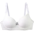 thumbnail image 1 of Hurxie Women's Push Up Padded Bra Seamless T-Shirt Underwire Bra Add One Cup White,95C, 1 of 2
