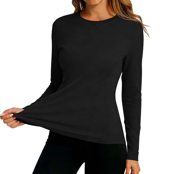 Hurxie Women's Sun Protection Long Sleeve Shirts, UPF 50+ UV Rash Guard Swim Shirt, Workout Hiking Running Athletic Tops Black,M