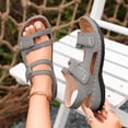 thumbnail image 1 of Hurxie Women's Wedge Sandals Platform: Comfortable Dressy Arch Support Summer Sandals Open Toe Ankle Strap Walking Women Shoes Gray 5.5, 1 of 7