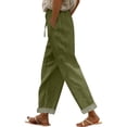 thumbnail image 1 of Hurxie Women's Wide Leg Jeans High Waisted Tummy Control Stretchy Pockets Front Straight Leg Jeans Army Green,2XL, 1 of 6