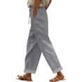 thumbnail image 1 of Hurxie Women's Wide Leg Jeans High Waisted Tummy Control Stretchy Pockets Front Straight Leg Jeans Gray,XL, 1 of 6