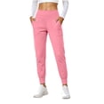 thumbnail image 1 of Hurxie Women's Workout Joggers Pants Lightweight Lounge Leggings Side Pockets Elastic Waistband Tummy control for Yoga, Running, 1 of 7
