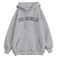 thumbnail image 1 of Hurxie Womens Cotton Hoodies Long Sleeve Sweatshirts Cute Lightweight Fall Winter Casual hooded Pullover Tops with Pocket, 1 of 6
