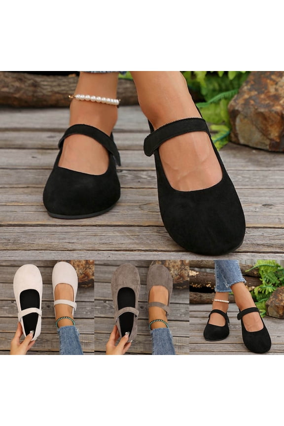 Womens Fashion Casual Versatile Mary Jane Flat Shoes Vacation Summer Style for Leisure and Outdoor Gray 38