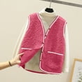 thumbnail image 1 of Hurxie Womens Fuzzy Fleece Vest, Casual Warm Sleeveless Zip Up Sherpa Vest Jacket with Pockets for Fall/Winter Pink XL, 1 of 5