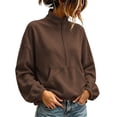 thumbnail image 1 of Hurxie Womens Half Zip Pullover Sweatshirt Long Sleeve Quarter Zip Sweatshirts Mock Neck Soft Casual Fall Sweatshirts, Daily Wear, 1 of 7