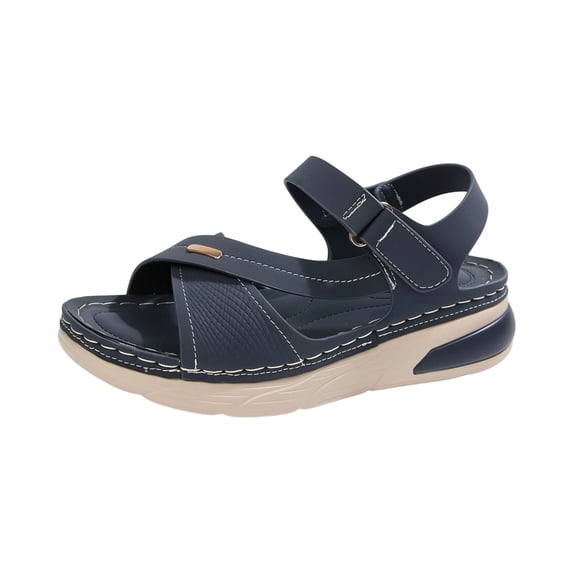 Hurxie Womens Hiking Sandals Comfortable Lightweight Sport Outdoor Sandals with Arch Support Summer Athletic Walking shoes for Beach Sport Vacation Blue 6.5