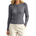 thumbnail image 1 of Hurxie Womens Lightweight Cardigan Sweaters Button Up Scalloped Summer Outfits for Women, 1 of 6
