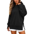 thumbnail image 1 of Hurxie Womens Oversized Hoodies Crewneck Sweatshirts Pullover Sweatshirts with Thumb Hole,Y2k Clothes,Fall Fashion Hooded, 1 of 6