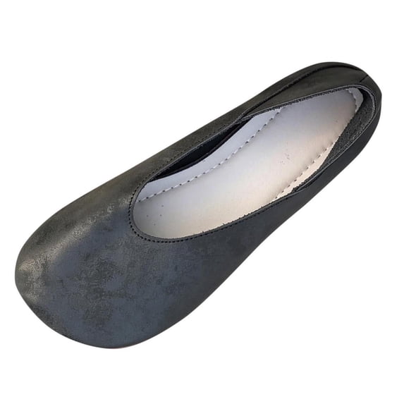 Hurxie Womens Round Toe Comfortable Classic Slip On Ballet Flats Black 6