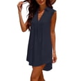 thumbnail image 1 of Hurxie Womens Sleeveless Swimsuit Coverup V Neck Bathing Suit Cover Ups Summer Swimwear Bikini Beach Cover Up Dress Navy,2XL, 1 of 7