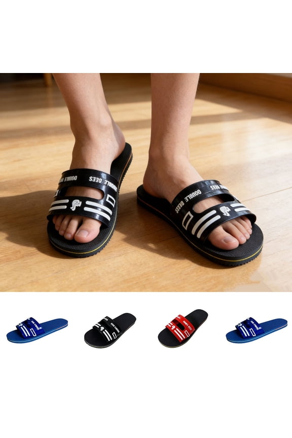 Womens Slides Sandals Slip On Sandals Comfortable Athletic Anti-Slip Slides Black 43-44