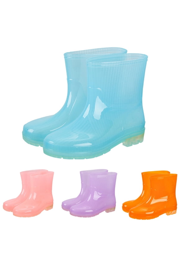 Rain Boots for Women Waterproof Garden Boots Wide Calf for Outdoor Gardening Rainy Days & Yard Work Orange 36