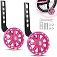thumbnail image 1 of Huryfox 1 Pair Training Wheels for Bike, Heavy-Duty Bicycles Stabilizer, Compatible with 12,14,16,18,20 inches,1 pair (pink), 1 of 7