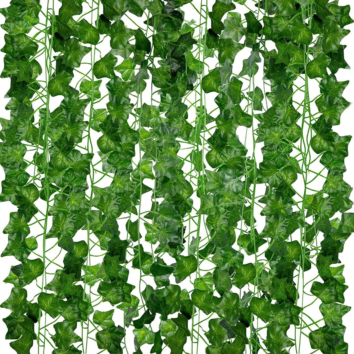 Huryfox 12 Pack Artificial Ivy Vines, Fake Ivy Garland for Home Decor, Faux  Hanging Plants for Indoor Outdoor Aesthetics Decoration