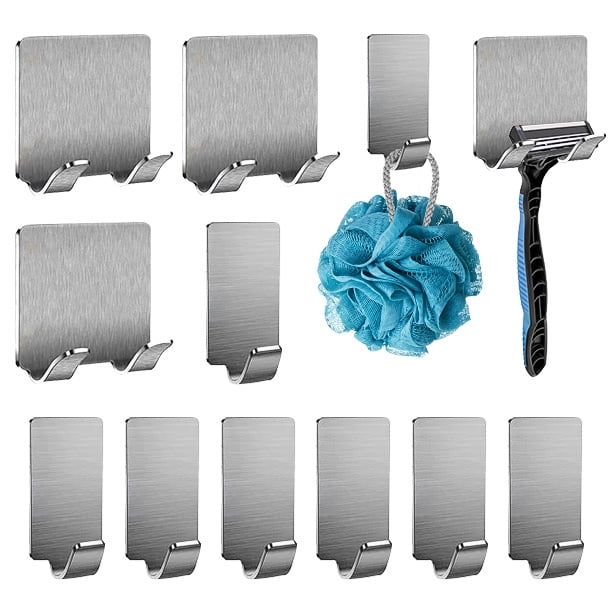 Huryfox Shower Razor Holder Set of 12, Stainless Steel Wall Mount