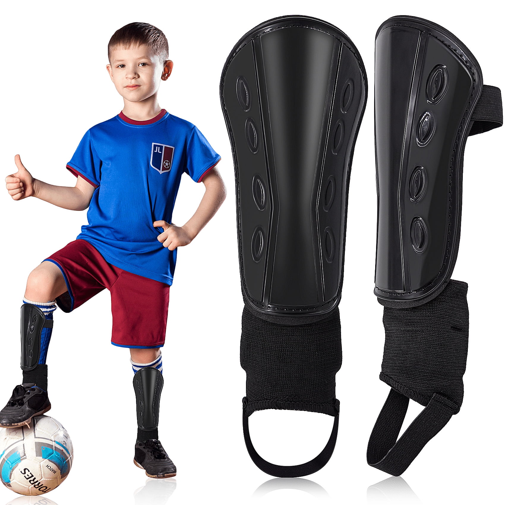 Huryfox Soccer Shin Guards with Ankle Protection Football Accessories