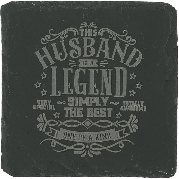 Pavilion Gift Company - Husband - 4" Slate Coaster