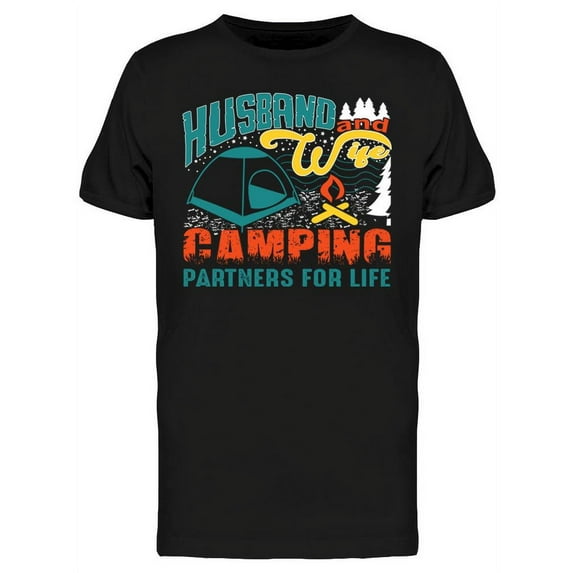 Husband And Wife Camping T-Shirt Men -Image by Shutterstock, Male Small