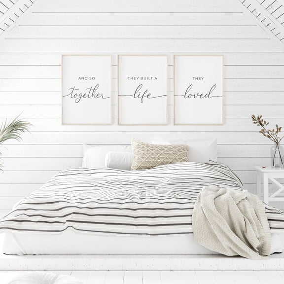 Husband And Wife Prints And So Together They Built A Life Set 3 Unframed Paper Print 12x18