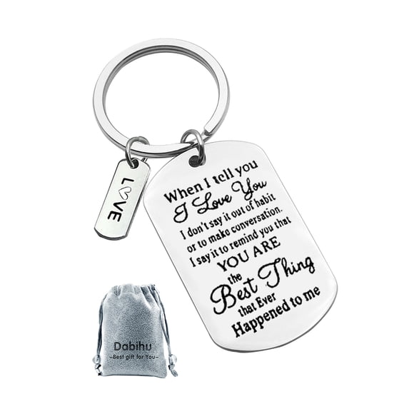 Husband Anniversary Gifts from Wife Valentines Day Keychain Gifts for Boyfriend Wedding Gifts for Bride Groom Christmas Birthday Gift for Girlfriend Engagement Jewelry Gift for Women Men Her Him