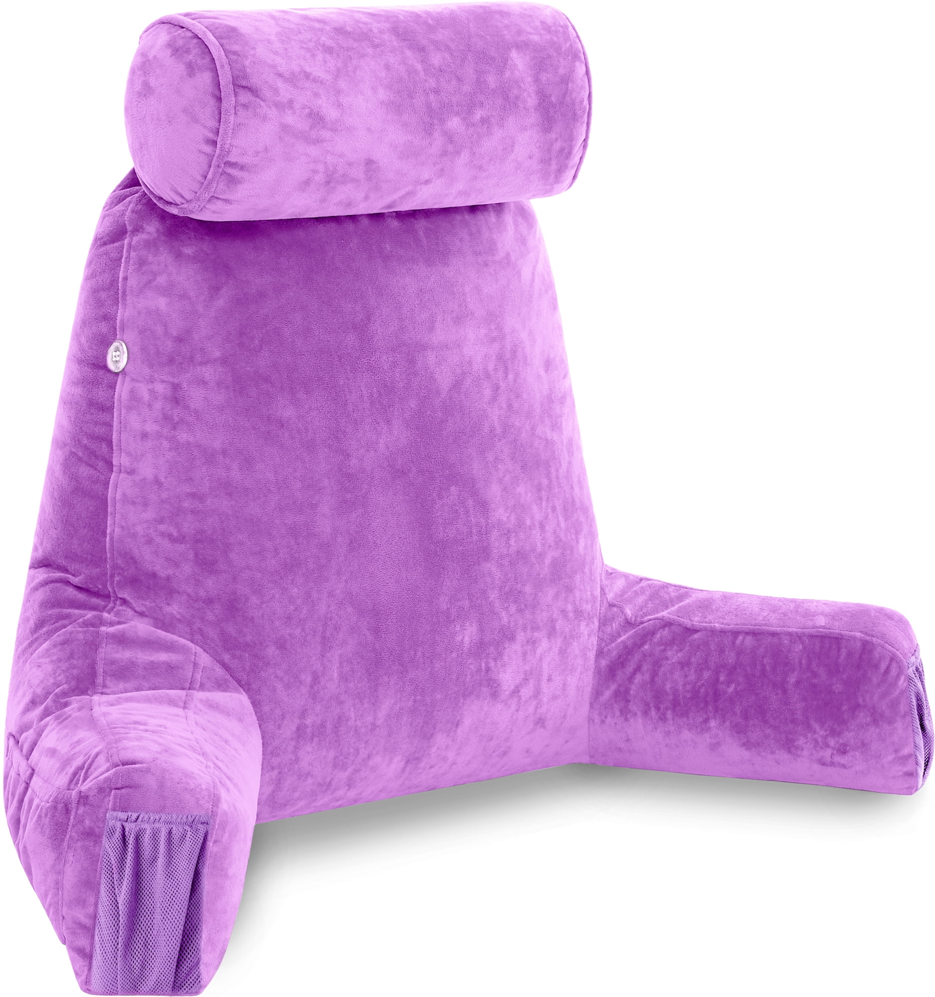 Light Purple Microsuede Indoor/Outdoor Husband Pillow with Detachable Neck Roll