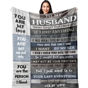 Husband Birthday Gift Fathers Day Anniversary Valentines Gifts for Husband Best Gifts for Husband Birthday Unique, Romantic Presents I Love You Gifts Throw Blan