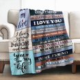 thumbnail image 1 of to My Husband Blanket Romantic I Love You Blessing Sweet Gifts for Birthday Anniversary Valentines Christmas Thanksgiving Fathers Day Soft Comfort Lightweight Plush Throw Blankets 50"x60", 1 of 5