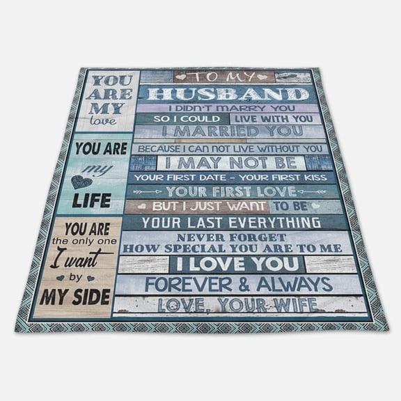 Husband Blanket, To Husband Your Last Everything Fleece Blanket, 30x40in Fleece Blanket