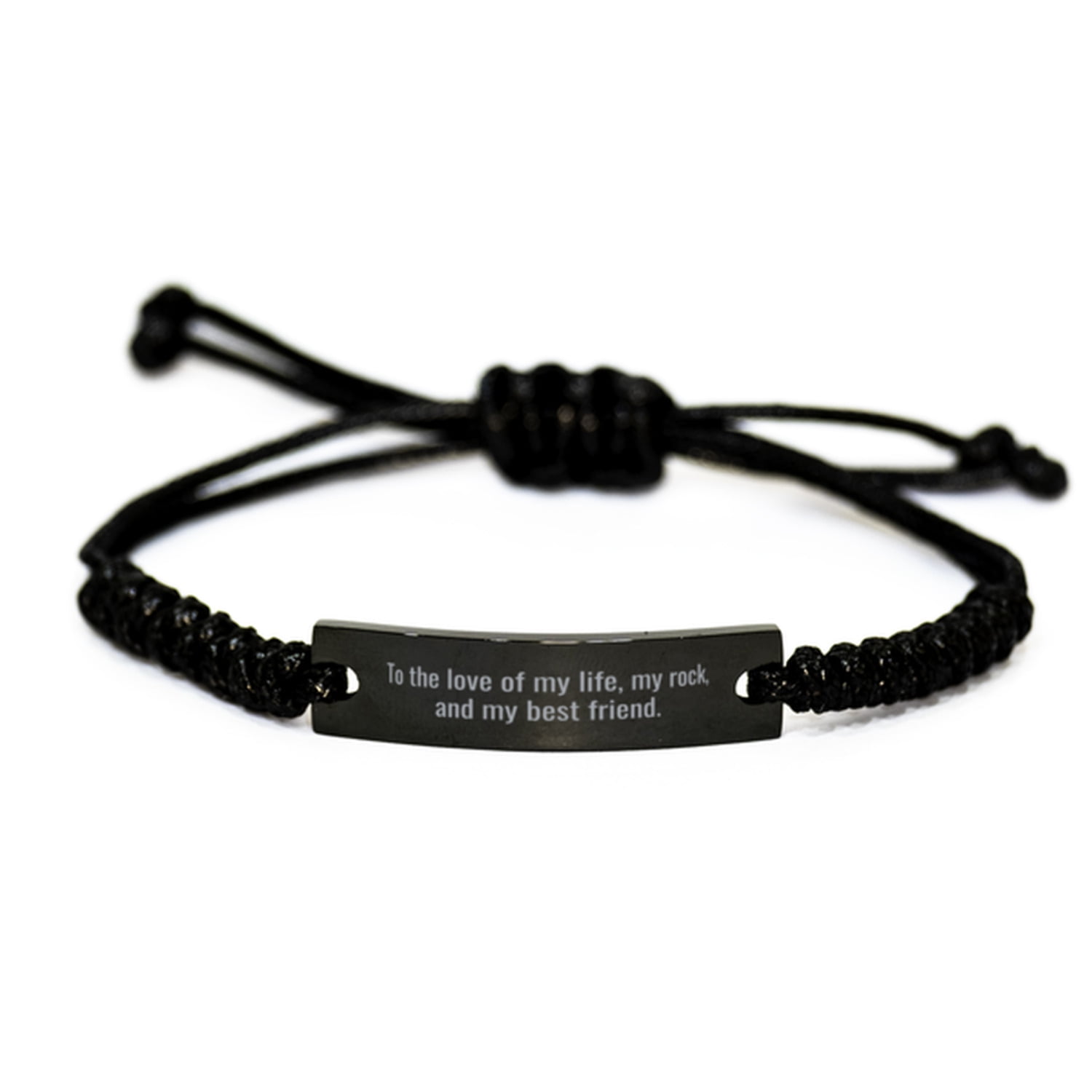 Husband Bracelet for Boyfriend Birthday Gift for Men Christmas Love Life Rock Best Friend Stainless Steel Jewelry