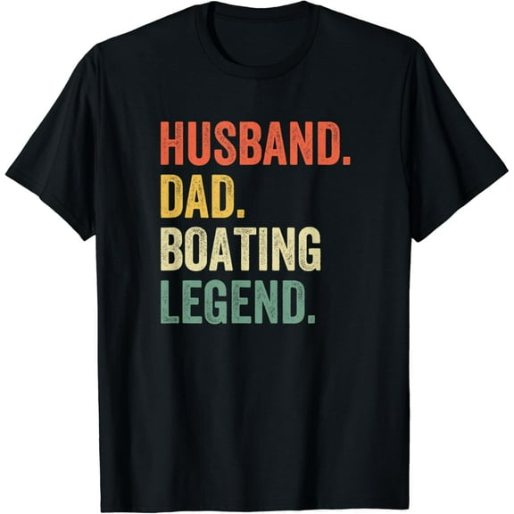 Husband Dad Boating Legend Funny Sail Boat Captain Father T-Shirt100% pure cotton